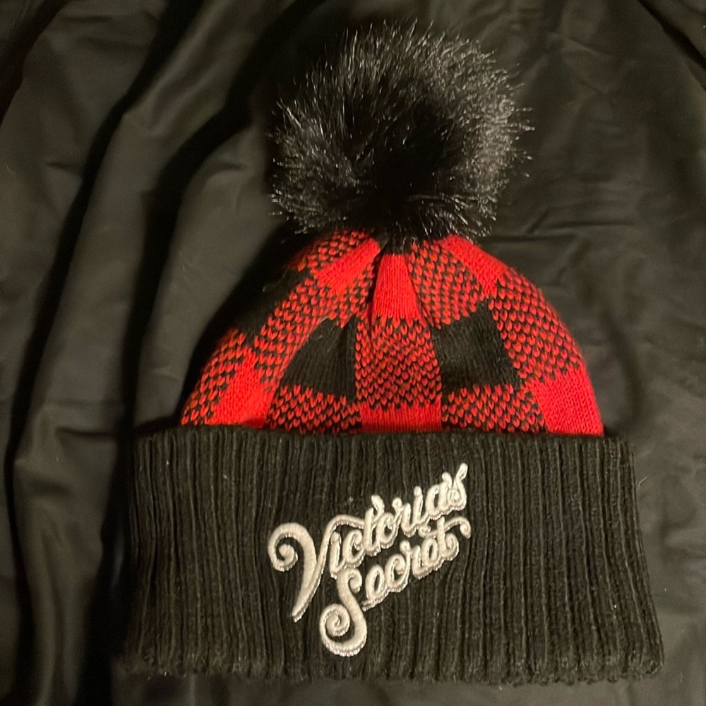 Victoria Secret Red Plaid Hat